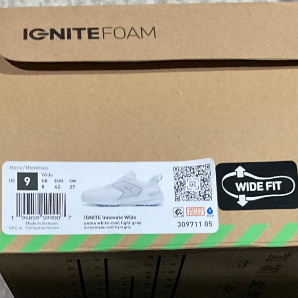Puma Ignite Foam White/coolGray Golf Shoes   9W main image 5